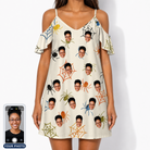 Women's Creepy Crawlers Custom Face Off-Shoulder Dress
