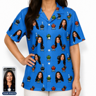Women's Flame Fame Custom Face Hawaiian Shirt