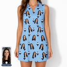 Women's Sprinkle Scoops Custom Face V-Neck Dress