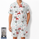 Men's Prancer Pranks Custom Cat Face Shirt & Shorts Set
