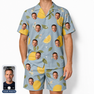 Men's Zesty Zigzags Custom Face Shirt & Shorts Set