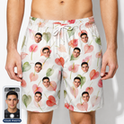 Men's Anthurium Antics Custom Face Beach Shorts