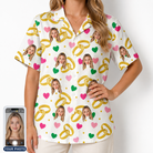 Women's Saltkissed Circles Custom Face Hawaiian Shirt