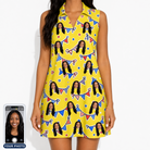 Women's Banner Bash Custom Face V-Neck Dress