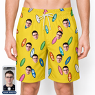 Men's Board Buddies Custom Face Beach Shorts