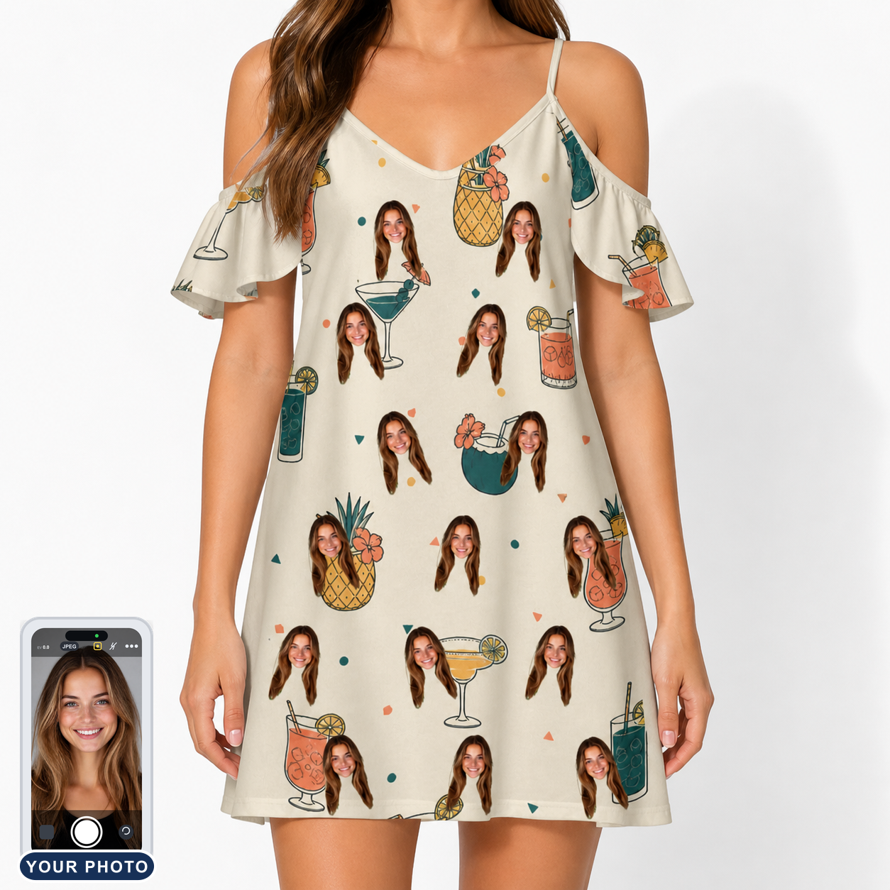 Women's Mango Matrimony Custom Face Off-Shoulder Dress