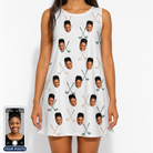 Women's Golf Glyphs Custom Face Tank Dress