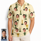 Men's Putting Prizes Custom Face Polo Shirt