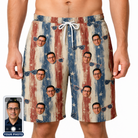 Men's Glam Goggles Custom Face Beach Shorts