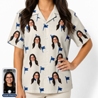 Women's Pin High Custom Face Hawaiian Shirt
