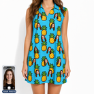 Women's Pineapple Pals Custom Face V-Neck Dress
