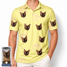 Men's Whisker Buffet Custom Cat Face Polo Shirt