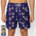 Men's Bone Appétit Custom Cat Face Beach Shorts
