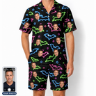 Men's Batty Night Custom Face Shirt & Shorts Set