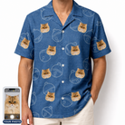 Men's Tabby Tinkles Custom Cat Face Hawaiian Shirt