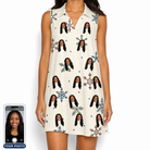 Women's Tinsel Tumble Custom Face V-Neck Dress