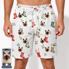 Men's Hearth Hangers Custom Cat Face Beach Shorts
