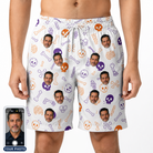 Men's Humerus Humor Custom Face Beach Shorts
