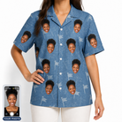 Women's Bunker Badges Custom Face Hawaiian Shirt
