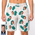 Men's Handicap Hilarity Custom Face Beach Shorts