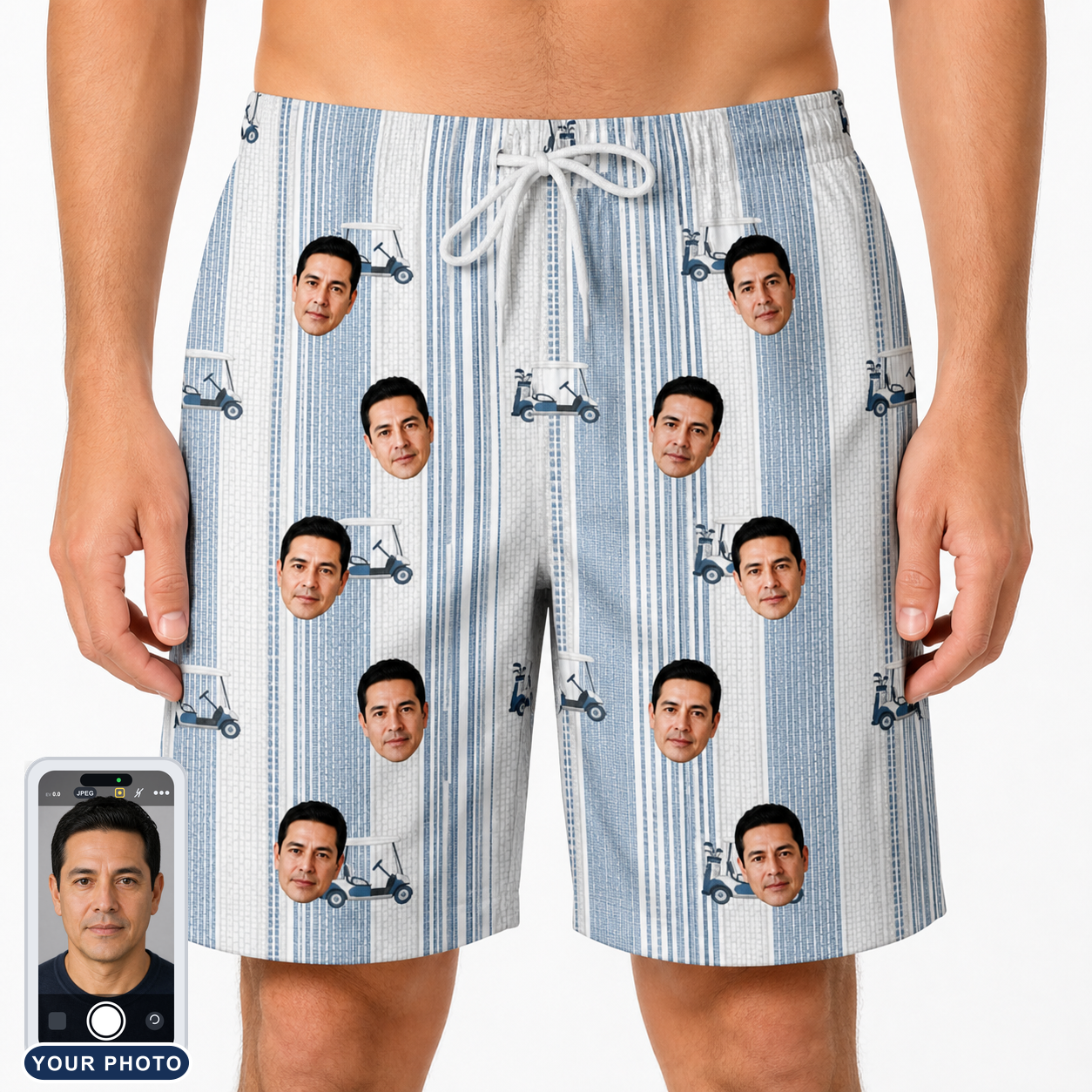 Men's Foreward Motion Custom Face Beach Shorts
