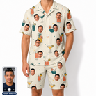 Men's Mango Matrimony Custom Face Shirt & Shorts Set