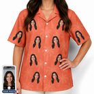 Women's Tiki Treetops Custom Face Hawaiian Shirt
