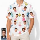 Men's Cake Craze Custom Face Polo Shirt