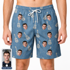 Men's Gardenia Grooves Custom Face Beach Shorts