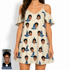 Women's Witchy Whirl Custom Face Off-Shoulder Dress