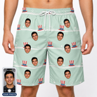 Men's Sam's Sparkle Custom Face Beach Shorts