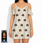 Women's Kin Kicks Custom Face Off-Shoulder Dress
