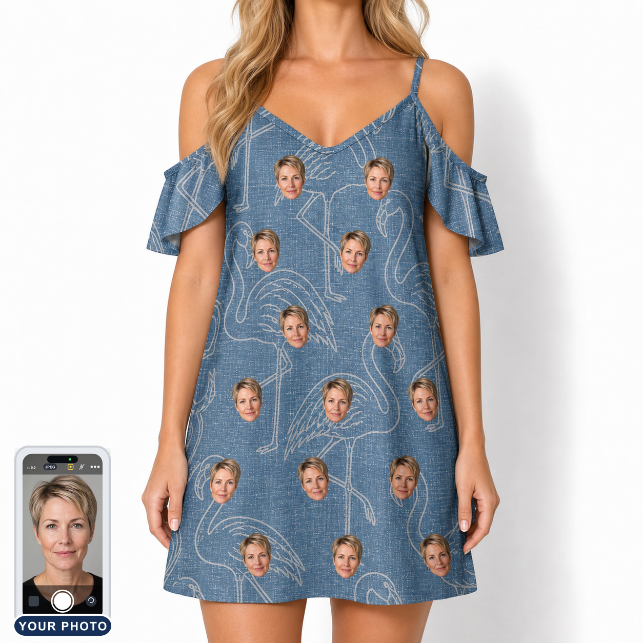 Women's Magenta Mingle Custom Face Off-Shoulder Dress
