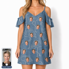Women's Magenta Mingle Custom Face Off-Shoulder Dress