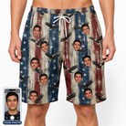 Men's Eagle Euphoria Custom Face Beach Shorts