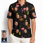 Men's Flocktail Hour Custom Face Polo Shirt