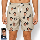 Men's Feline Frights Custom Face Beach Shorts