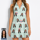 Women's Sam's Sparkle Custom Face V-Neck Dress