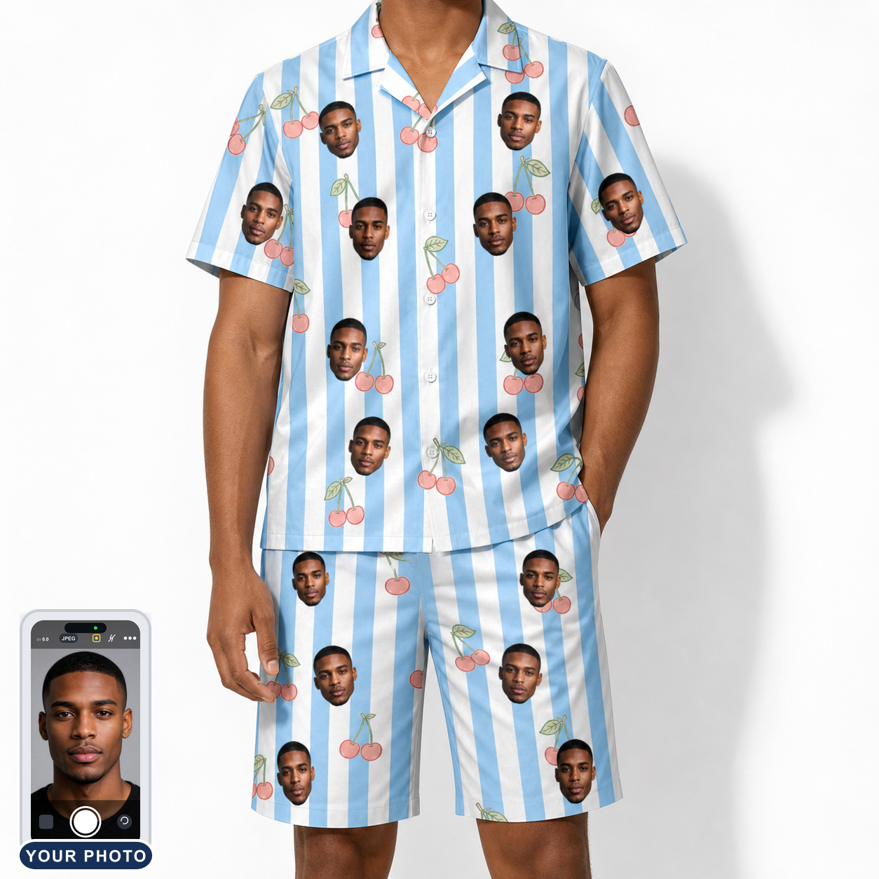 Men's Orchard Oddball Custom Face Shirt & Shorts Set