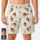 Men's Candy Constellation Custom Face Beach Shorts