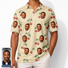 Men's Cherry Chomp Custom Face Polo Shirt