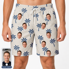Men's Technicolor Tropics Custom Face Beach Shorts