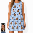 Women's Tri-Tone Tints Custom Face Tank Dress