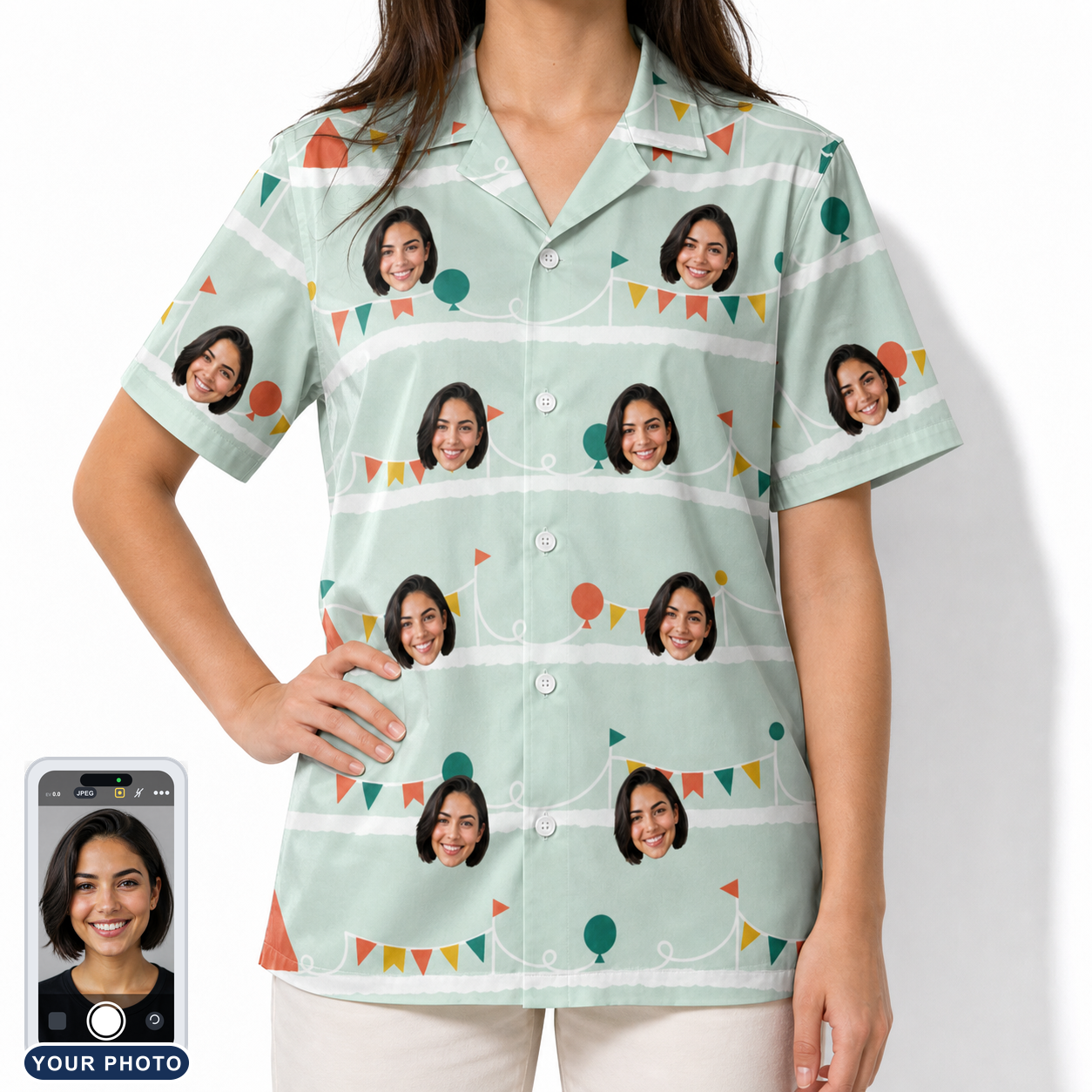 Women's Aisle Antics Custom Face Hawaiian Shirt