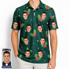 Men's Festive Foliage Custom Face Polo Shirt