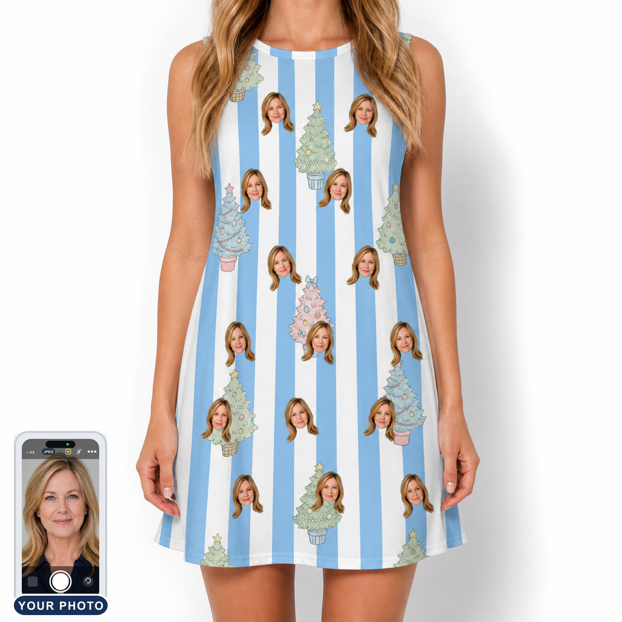 Women's Bauble Ballet Custom Face Tank Dress