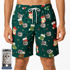 Men's Chimney Cheer Custom Cat Face Beach Shorts