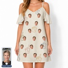 Women's Toast Tiaras Custom Face Off-Shoulder Dress