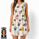 Women's Rosy Rafties Custom Face Tank Dress