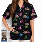 Women's Moonlit Millinery Custom Dog Face Hawaiian Shirt